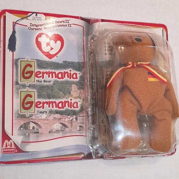 💗 New Rare 🐻 Germania Mcds TY Beanie Bear - Picture 1 of 3